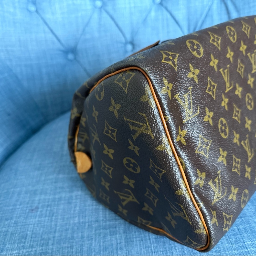 Louis Vuitton Speedy 30 Monogram Canvas Bag Brown LV Authentic - Picture 8 of 16